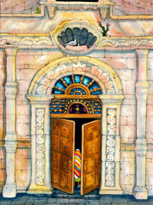 Woman In Church Door