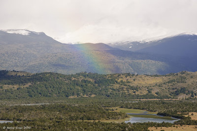 Rainbow over mountains in Gray Lake Area
