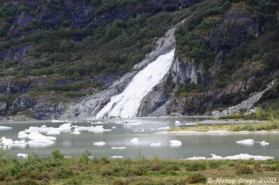 Waterfall Next to Mendenhall Glacier