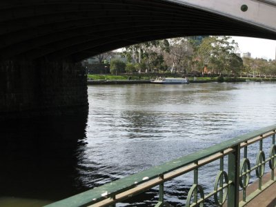 On the water front looking under the bridge