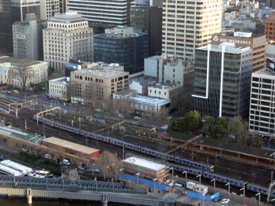 Trains entering