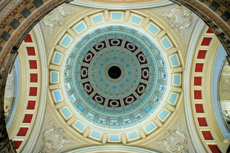 Inside the dome of City Hall, Belfast, N. Ireland