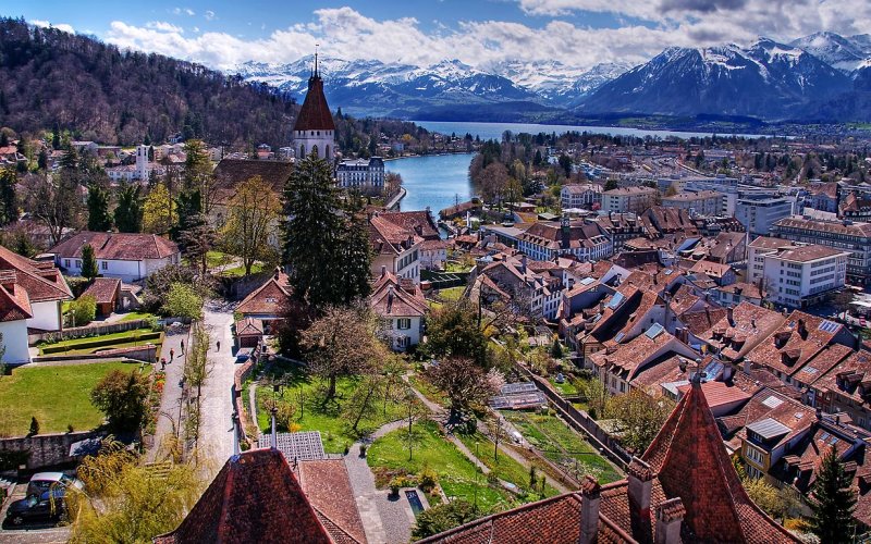 View of Thun from the castle tower