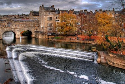 Pulteney Bridge and weir, Bath (2175)