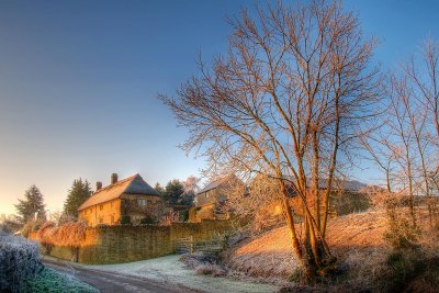 A touch of frost, Witcombe, Somerset