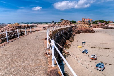 Pier and beach, St. Clement, Jersey