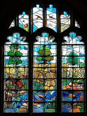 Stained glass, Great Chalfield, Wiltshire