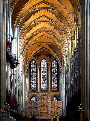 Screen and window, Truro Cathedral, Cornwall