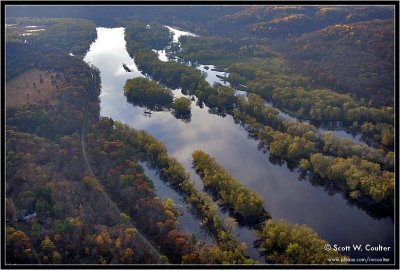 Fall color 2008 from the air - Polk County, Wisconsin