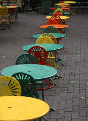 Outdoor cafe at Univ. of Wisconsin