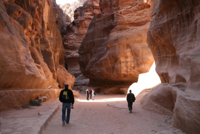 Site de Petra - Dans le siq, juste avant d'arriver au Trsor Al-Khazneh