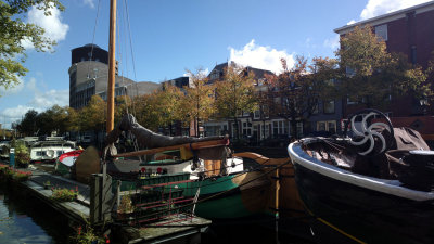 Old ships at Bierkade, Den Haag