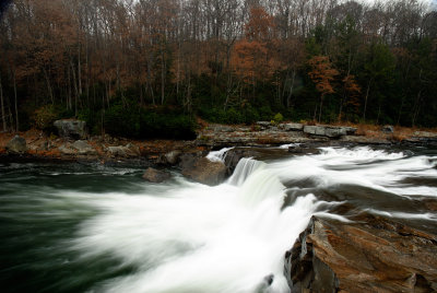 Ohiopyle Rapids late autumn afternoon