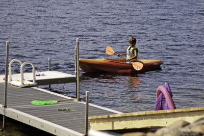 Gray kayaking