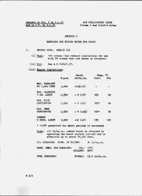Spitfire Performance specs