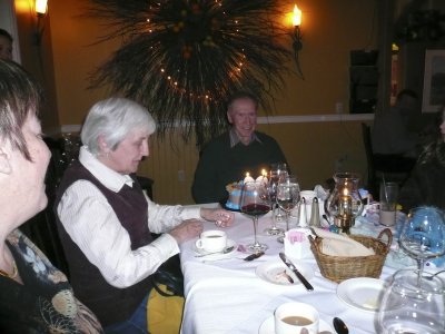 Dad getting set to blow out the candles