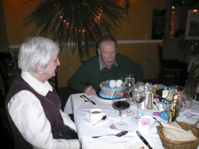 Blowing out the candles!
