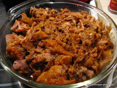 I made her some pulled bbq pork sandwiches with cole slaw for supper