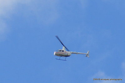 ROBINSON R 44 OVER MY BACK YARD.