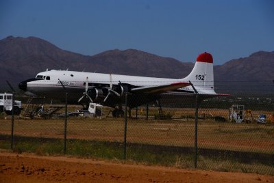 FIRE FIGHTING DC-6 AT RYAN FIELD, TUCSON