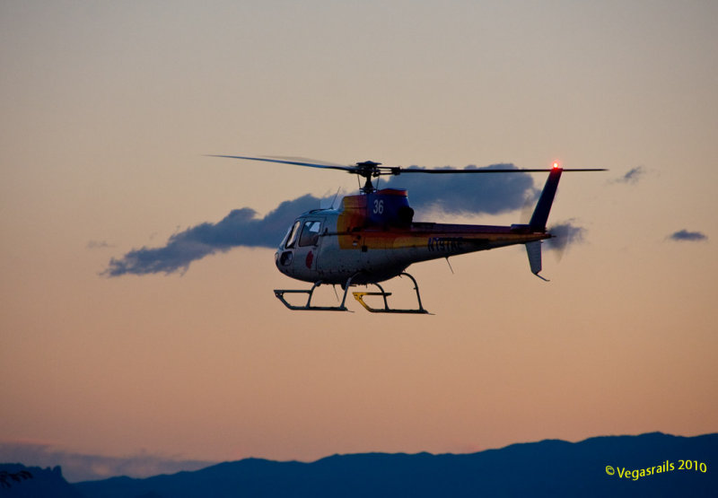 Eurocopter at dusk