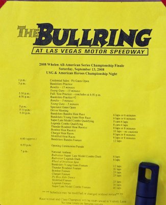 The final points schedule of the season at the Bullring