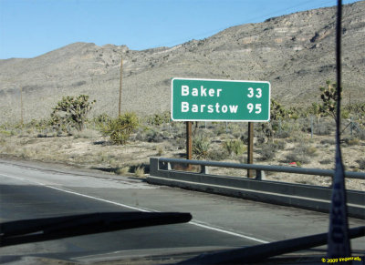 Mile post Baker