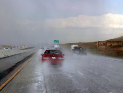 A downpour on I-15