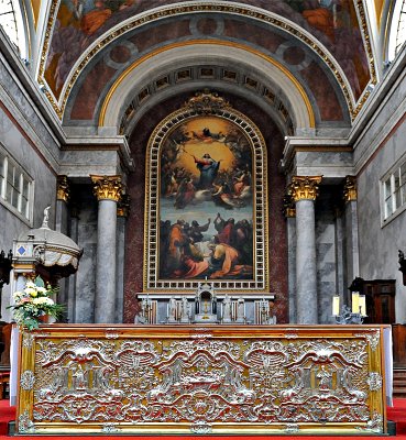 Silver altar, copy of Titians Assumption