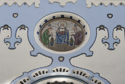The Blue Church, front mosaic