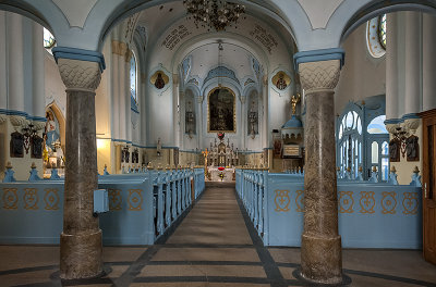 Blue Church interior view