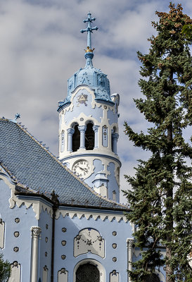 Blue Church, belfry, Zsolnay tile roof