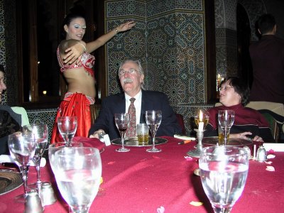 051 Marrakech - farewell dinner - Pinch me-- I'm dreaming!.JPG