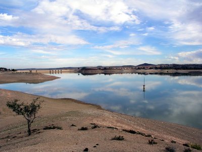 065 Post trip - day out in Atlas Mts.- Reservoir & clouds.JPG