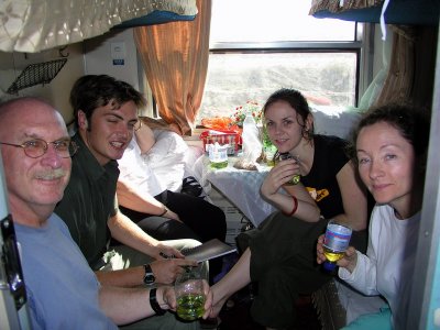 Train cabin party