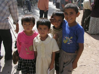 Sweet Uygar children - Kashgar Sunday Market