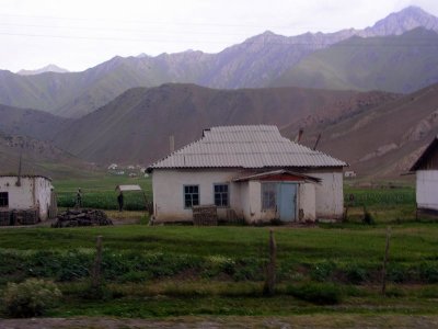 Kyrgyzstan - Sary Tash - typical winter housing for nomads