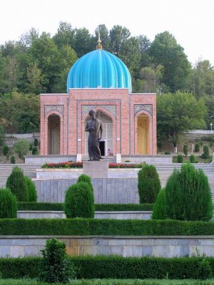 Fergana, Uzbekistan - Monument to Akmet al Fergani, astrologer, mathematician, geographer, circa 800 BC