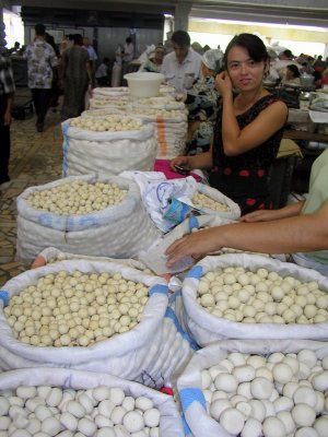 Tashkent market - the famous Central Asian yoghurt balls