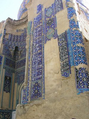 Tile restoration - Shah-i-zinda masoleum complex