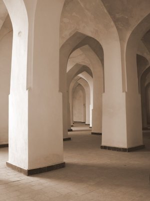 Bukhara - medrassa interior - symphony of columns
