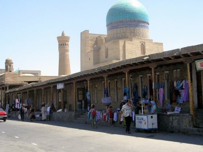 Bukhara street scene near Caravansary