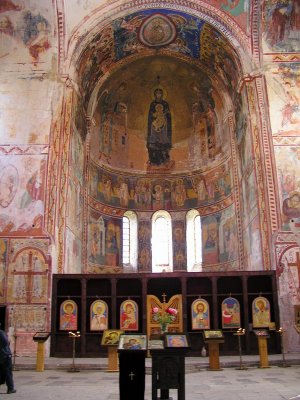 Kutaisi, Western GA - Gelati Monastery complex - restored frescos