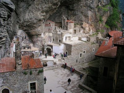 Near Trabzon, Turkey - Sumela Monastery - overview of interior
