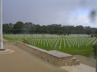 American WWII Cemetery, in the rain