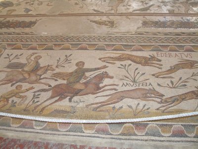Hunting scene mosaic - Bardo Museum