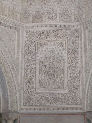 Hand carved wall detail, Bardo Museum