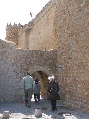 Hammamet - Kasbah (Fort) walls - entrance to Medina/Souk