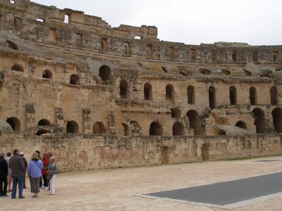 El Djem - Roman amphitheatre - interior