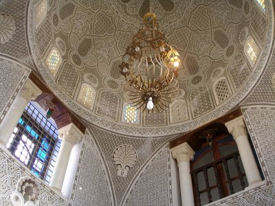 Kairouan  - Tapis Aghlabites shop - ceiling detail
